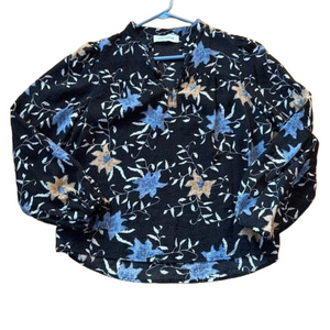 Sofie Schnoor Big Floral Print Viscose Blend Puff Sleeves Top